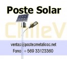 poste solar, postes metalicos, conicos, tubulares, cuadrados, santiago chile