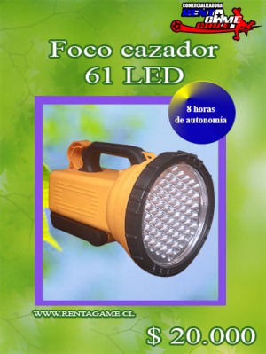 RENTAGAME CHILE Anuncios de arte, joyas, cosas valiosas en La Cisterna |  Foco cazador 61 led/ precio: $  20.000, Rentagame: es lider en iluminacion led